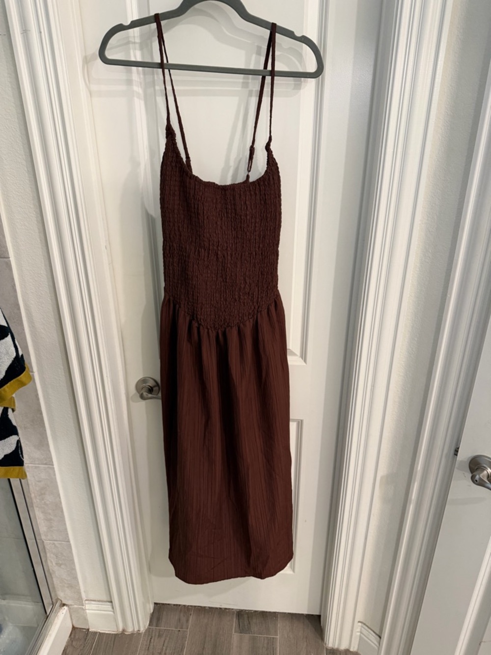 Smocked midi dress